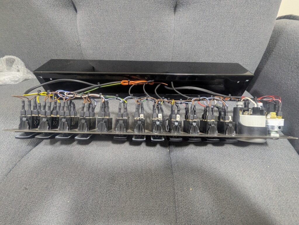 Rear wiring of custom Ford Zodiac control panel